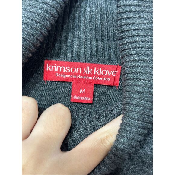 NWOT Krimson Klover Annika Charcoal "Apres" Sweater Women's Medium - Picture 7 of 13
